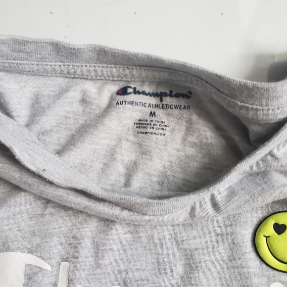 Girls Cropped Champion Tee Shirt - Picture 4 of 5